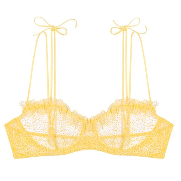 Le Petit Trou - Mimosa Underwire Bra with Frills - Yellow (NWT) - Picture 2 of 5